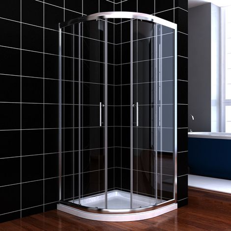 Elegant – Quadrant shower cabin 800x800mm – 6mm tempered glass – Reversible design – Quick release bottom rollers – Waterproof certified (1/5)