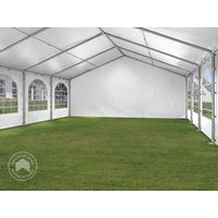 Excellent Marquee 6x12 m with strong PE 450 N tarpaulin Party Tent with fully galvanised & bolted steelframe white - 4