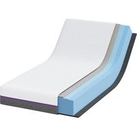 Memory Foam Mattress Medium 80 x 160 cm White and Grey vidaXL - 3