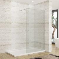 ELEGANT 1000mm Wetroom Shower Screen Panel Walk in Shower Enclosure 8mm Easy Clean Glass - 2
