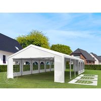 Excellent Marquee 3x4 m with strong PE 450 N tarpaulin Party Tent with fully galvanised & bolted steelframe grey white - 5