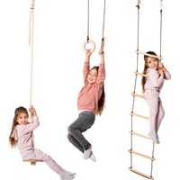 Kids' Play Set – Indoor Climbing Structure & Outdoor Playground for Boys and Girls – Includes Climbing Ladder and Gymnastic Rings, for Ages 2-12 - 1