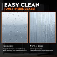 ELEGANT 1000mm Wetroom Shower Screen Panel Walk in Shower Enclosure 8mm Easy Clean Glass - 4