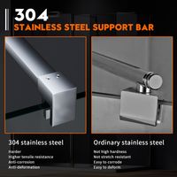 ELEGANT 1000mm Wetroom Shower Screen Panel Walk in Shower Enclosure 8mm Easy Clean Glass - 3