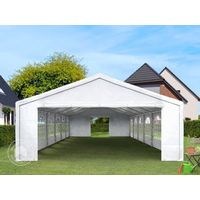 Excellent Marquee 6x12 m with strong PE 450 N tarpaulin Party Tent with fully galvanised & bolted steelframe white - 3