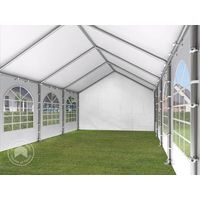 Excellent Marquee 3x4 m with strong PE 450 N tarpaulin Party Tent with fully galvanised & bolted steelframe grey white - 4
