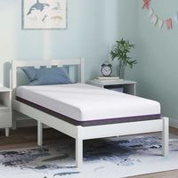 Memory Foam Mattress Medium 80 x 160 cm White and Grey vidaXL - 1