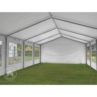 TOOLPORT Party Marquee 4x8 m in white PE 350 N tarpaulin waterproof UV resistant Gazebo Garden Tent - 4