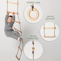 Kids' Play Set – Indoor Climbing Structure & Outdoor Playground for Boys and Girls – Includes Climbing Ladder and Gymnastic Rings, for Ages 2-12 - 2