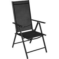 Folding Chairs 4 pcs Aluminium and Textilene Black vidaXL - 3