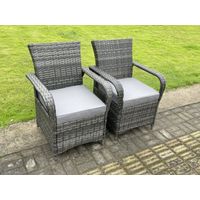 Fimous Rattan Garden Furniture Gas Fire Pit Rectangle Dining Table Gas Heater And Dining Chairs 4 Seater - 4