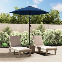 Garden Parasol Blue 200x224 cm Aluminium vidaXL