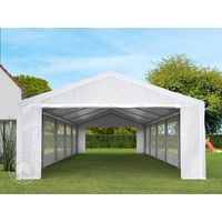 TOOLPORT Party Marquee 4x8 m in white PE 350 N tarpaulin waterproof UV resistant Gazebo Garden Tent - 3