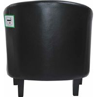 Faux Leather Tub Chair Armchair club Chair Dining Living Room & Cafe BLACK - 4