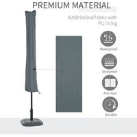 Outsunny Sun Umbrella Parasol Cover Waterproof Weatherproof Outdoor Courtyard - 4