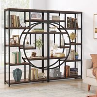 Tribesigns Bookshelf Industrial 5 Tier Etagere Bookcase, Freestanding Tall Bookshelves Display Shelf Storage Organizer with 9-Open Storage Shelf for Living Room, Bedroom, Home Office - 4