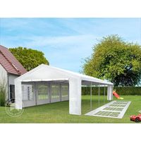 TOOLPORT Party Marquee 4x8 m in white PE 350 N tarpaulin waterproof UV resistant Gazebo Garden Tent - 5