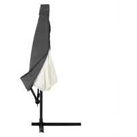 Deuba Sun Parasol Cover Garden Cantilever Umbrella Waterproof Breathable 160 g/m² Polyester Covering Anthracite, für 3m Schirm (de)