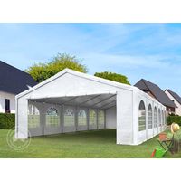 Excellent Marquee 6x12 m with strong PE 450 N tarpaulin Party Tent with fully galvanised & bolted steelframe white - 2