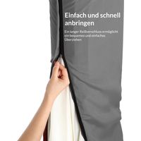 Deuba Sun Parasol Cover Garden Cantilever Umbrella Waterproof Breathable 160 g/m² Polyester Covering Anthracite, für 3m Schirm (de) - 4