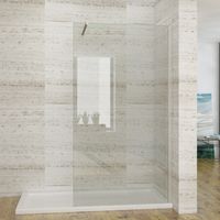 ELEGANT 1000mm Wetroom Shower Screen Panel Walk in Shower Enclosure 8mm Easy Clean Glass