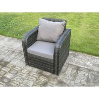 Fimous Outdoor Rattan Garden Furniture Sofa Set Lounge Sofa Dining Table Height Adjustable Rising Lifting Table Reclining Arm Chairs 8 Seater - 5