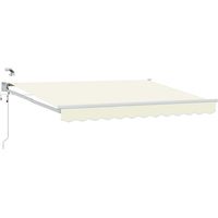 Electric Retractable Awning Cream 3 x 2.5 m vidaXL
