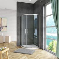 900x900x1850mm Quadrant Shower Enclosure Sliding Shower Door Tempered Glass