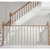 Child Safety Net, White 4500Lx90H CM, Baby Balcony Stair Protection, Heavy Duty Adjustable Stair Railing Net for Cats Toys