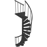 Deluxe 1200mm-Black Spiral Staircase