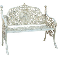 Cast iron bench 105x62x90 cm Garden bench Outdoor sofa Liberty bench with armrests 2-seater chair Iron bench