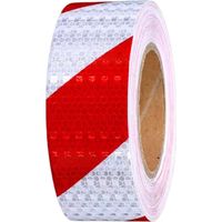 Red and white reflective tape, 25m x 5cm, self-adhesive, safety tape, waterproof reflective sticker for bicycles, vehicles, cars, outdoor use