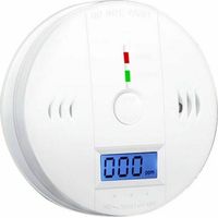 Carbon Monoxide Gas Detector Alarm Detector Battery Powered CO2 Alarm Detector with LCD Display Voice Warning