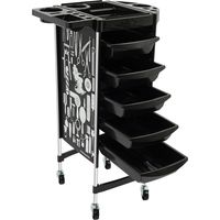 Hairdressing Trolley, Salon Trolley Cart with 5 Pull-Out Drawers, SPA Trolley for stylists and hair styling