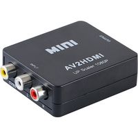 RCA to HDMI Converter, AV to HDMI Adapter, RCA CVBS Composite Video Audio Converter 1080P for PS2/SNES/VHS/Xbox/PS4/TV/DVD/Wii/Supports PAL/NTSC